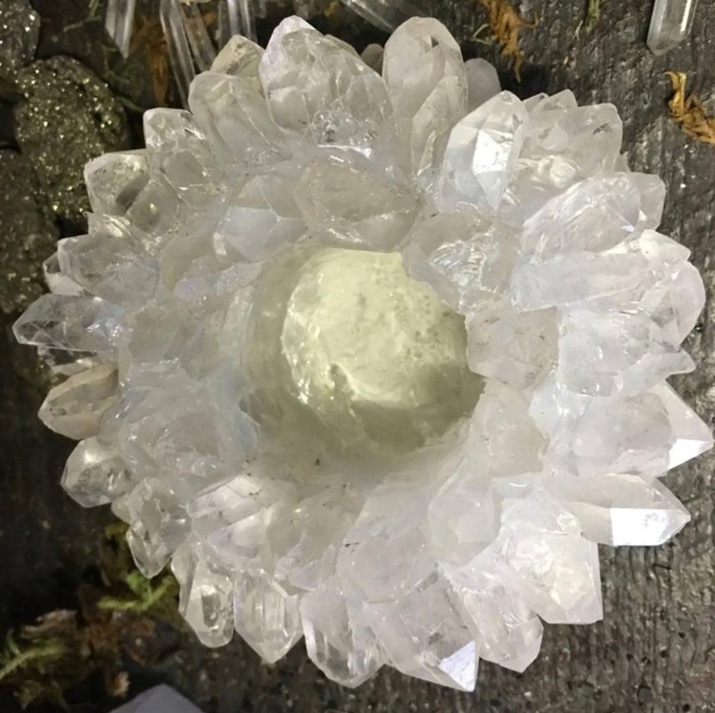 Clear Quartz Candleholder
