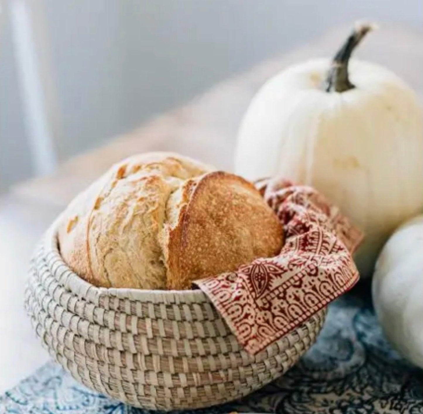 Handwoven Grass Bread Bowl