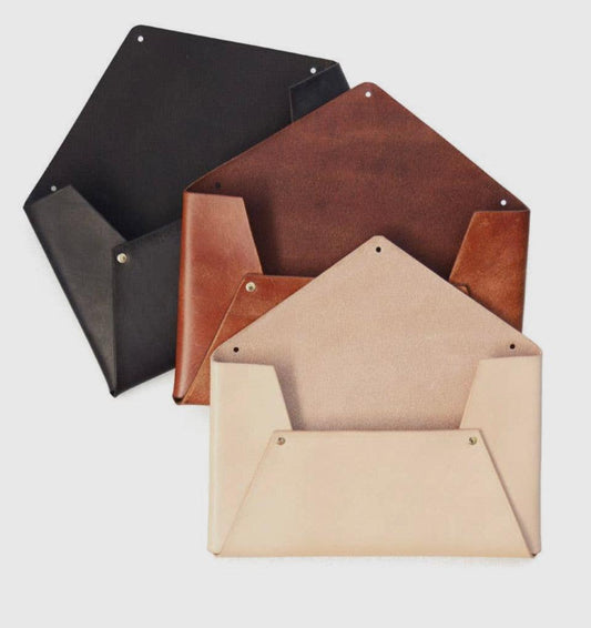 Leather Wall Envelope Holder